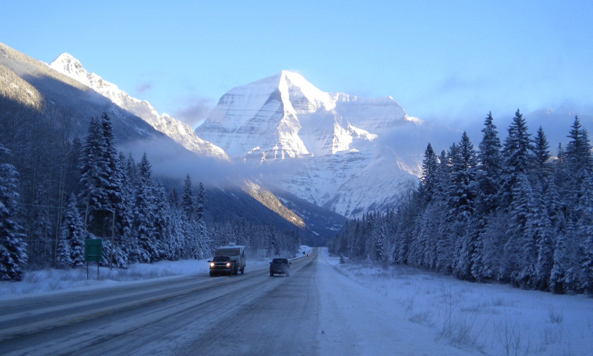 Mount Robson, in Mount Robson Provincial Park.